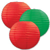 Paper Lantern- Assorted Red and Green