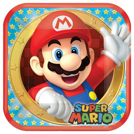SUPER MARIO BROTHERS SQUARE DINNER PLATES  16 CT. 
