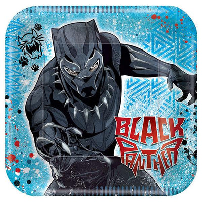 Black Panther Square Luncheon Plates 8 ct.