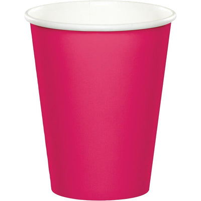 9 oz Hot Pink Paper Cups 24 ct