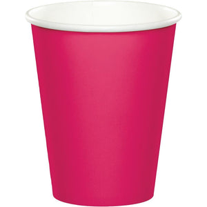 9 oz Hot Pink Paper Cups 24 ct