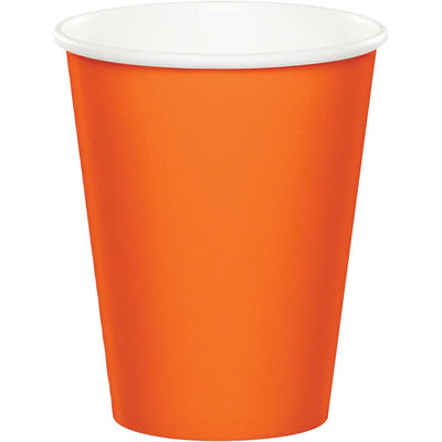 9 oz. Sunkissed Orange Paper Cup 