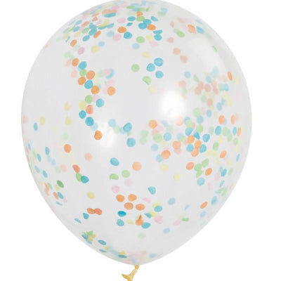 Clear Latex Balloons with Multi-Colored Confetti 12