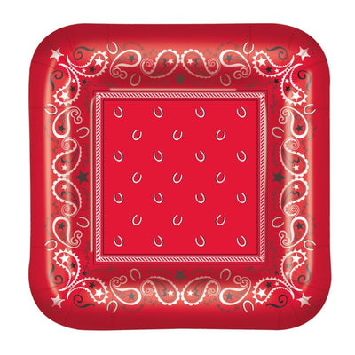 7in. Bandana Dessert Paper Plates 8 ct.