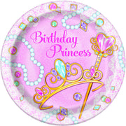 9 in. Pink Princess Paper Plates 8 ct 