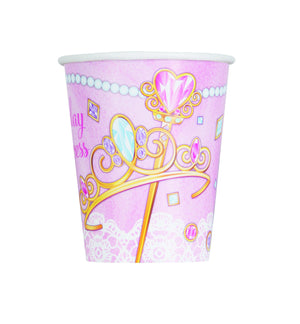 9 oz. Pink Princess  Paper Cups 8 ct 