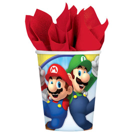 SUPER MARIO BROTHERS 9 OZ CUPS  8 CT. 