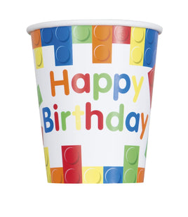 9 oz Building Blocks Cups 8 ct 