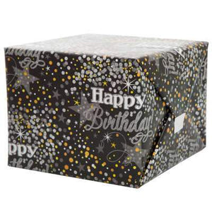 Glittering Birthday Gift Wrap  30" x 5 ft