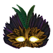 Mardi Gras Mask w/Feathers