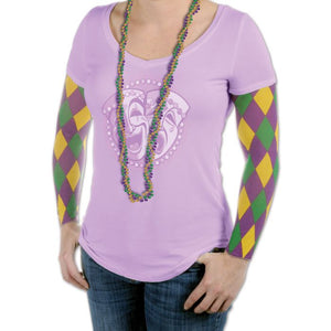 Mardi Gras Harlequin Party Sleeves