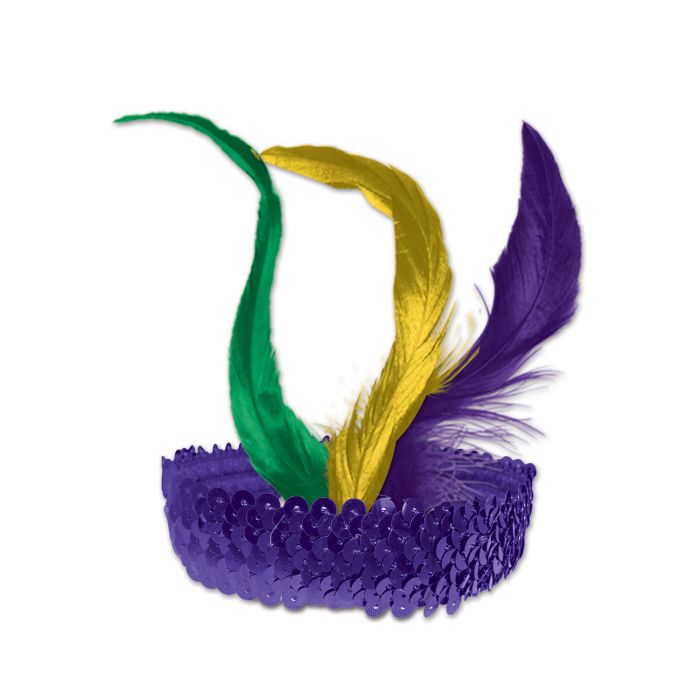 Mardi Gras Sequined Flapper Headband
