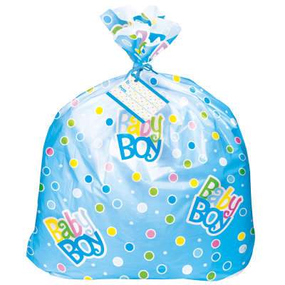 Blue Polka Dots Baby Shower Gift Bag 44