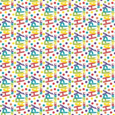 Colorful Birthday Gift Wrap 30"x 5ft