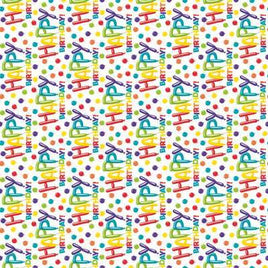 Colorful Birthday Gift Wrap 30"x 5ft