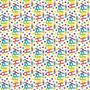 Colorful Birthday Gift Wrap 30"x 5ft