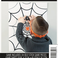 Pin the Spider on the Web Party Game for 24