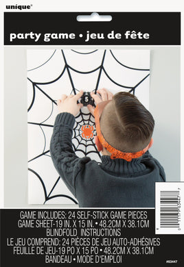 Pin the Spider on the Web Party Game for 24