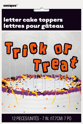 Trick Or Treat Letter Cake Toppers