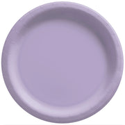 6 3/4" Round Paper Plates  -  Lavender  20 ct.
