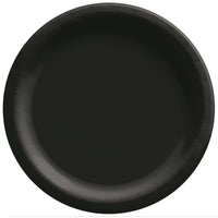 6 3/4" Jet Black Round Paper Plates 20 ct.