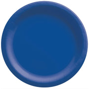 6 3/4" Round Paper Plates   -  Bright Royal Blue 20 ct.