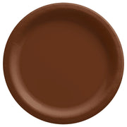 Chocolate Brown 6 3/4" Round Paper Plates 20 ct.