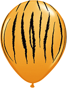 11" Tiger Stripes Latex Balloons 50 ct.