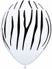 11" Zebra Stripes Latex Balloons 50 ct.