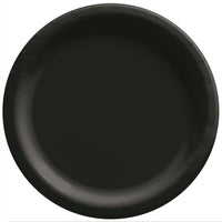 8 1/2" Jet Black Round Paper Plates 20 ct.