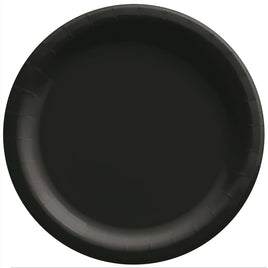 8 1/2" Jet Black Round Paper Plates 20 ct.