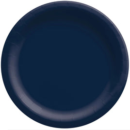 8 1/2" Round Paper Plates   -  True Navy  20 ct.