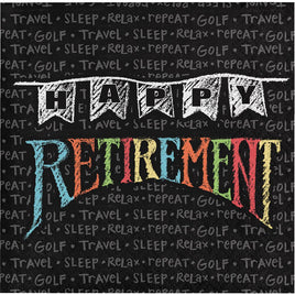 Chalk Retirement Beverage Napkins 16 ct.