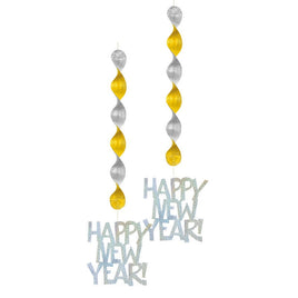 New Year's Stars Prism Hanging Decorations  30  2ct"