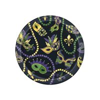 Masquerade Mardi Gras Round 7" Dessert Plates  8ct