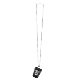 New Years Bead Necklace with Shot Glass