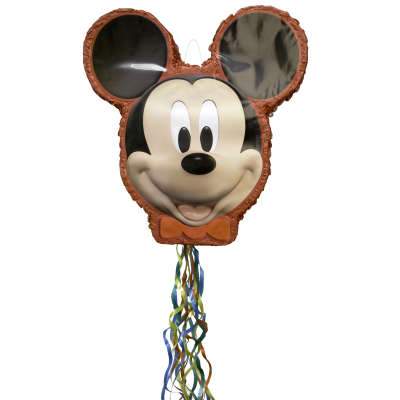 Disney Mickey Mouse Shaped Drum Pull Pinata