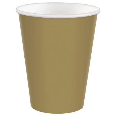 9 oz. Paper Cups - Gold  20 ct.