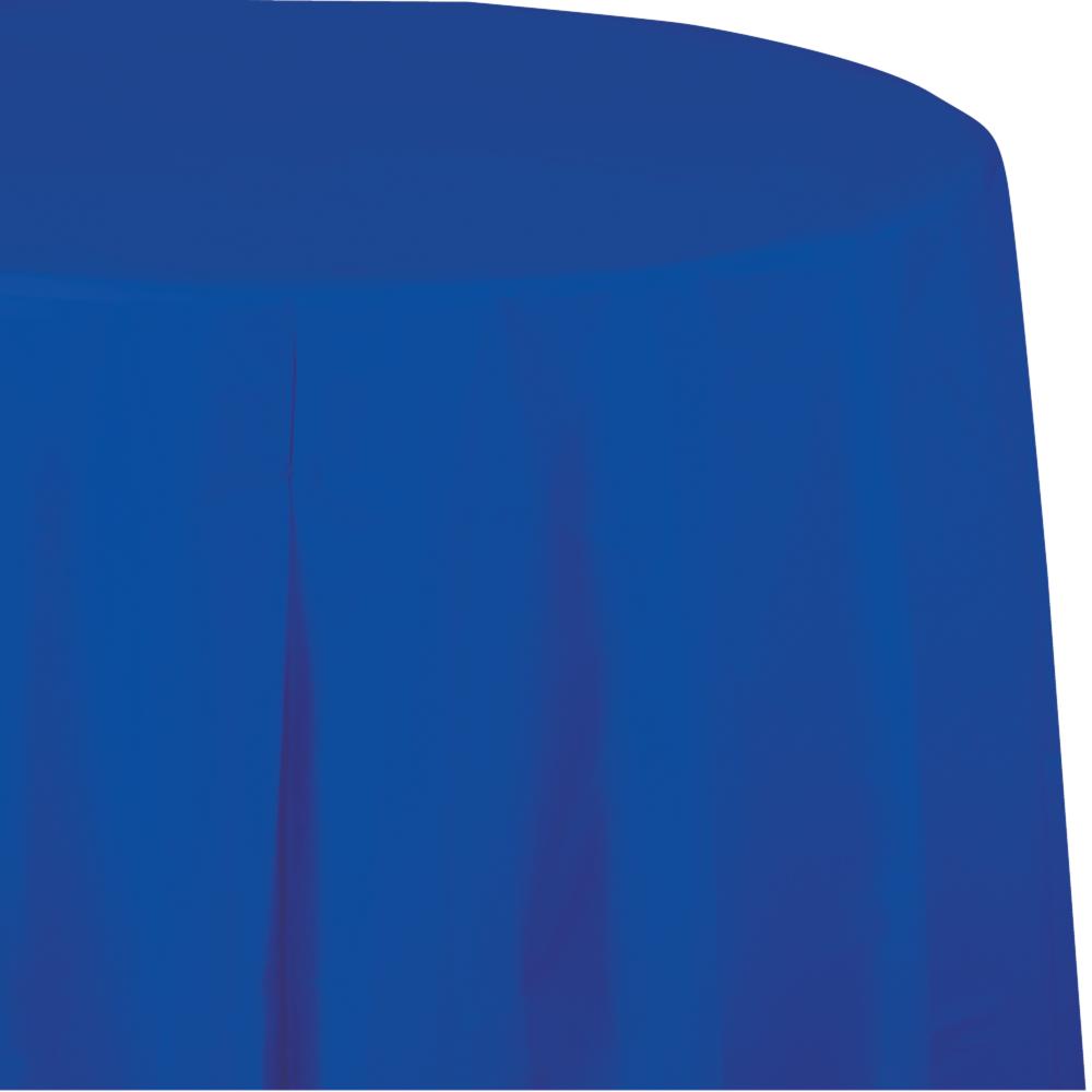 COBALT  ROUND PLASTIC TABLECOVER 1 CT. 