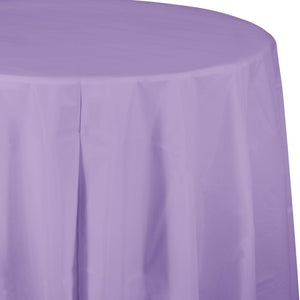 LUSCIOUS LAVENDER ROUND PLASTIC TABLECOVER 1 CT. 