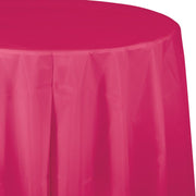 HOT MAGENTA  ROUND PLASTIC TABLECOVER 1 CT. 