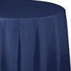 NAVY ROUND PLASTIC TABLECOVER 1 CT. 