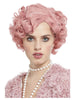 Deluxe 20s Flirty Flapper Wig- Pastel Pink