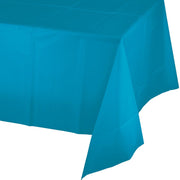 Turquoise Plastic Tablecover 54 in. X 108 in. 1 ct. 