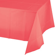 CORAL PLASTIC TABLECOVER  54IN. X 108IN.  1CT. 