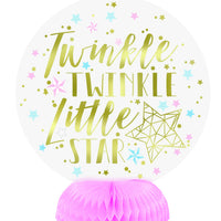 Foil Twinkle Twinkle Little Star Mini Honeycomb Centerpieces  3ct