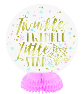 Foil Twinkle Twinkle Little Star Mini Honeycomb Centerpieces  3ct
