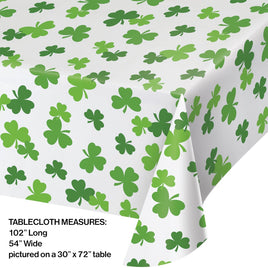 Shamrocks Plastic Tablecover 1 ct.