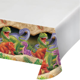 DINO BLAST PLASTIC TABLECOVER 54in.x108in.  1 CT.