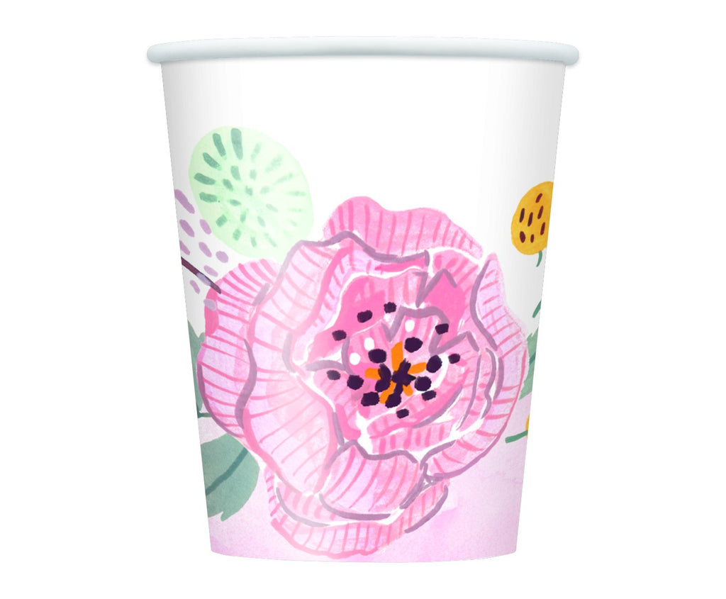9 oz. Floral Bridal Paper Cups 8 ct 